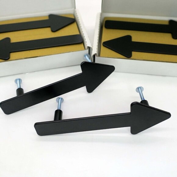 x6 IKEA Jarnsparv Handles Black Arrow 2022 Drawer Cabinet Arrows 5 9/16" - Picture 3 of 5